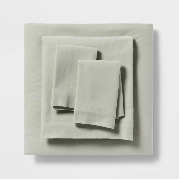 Linen Blend Solid Sheet Set - Threshold™ | Target