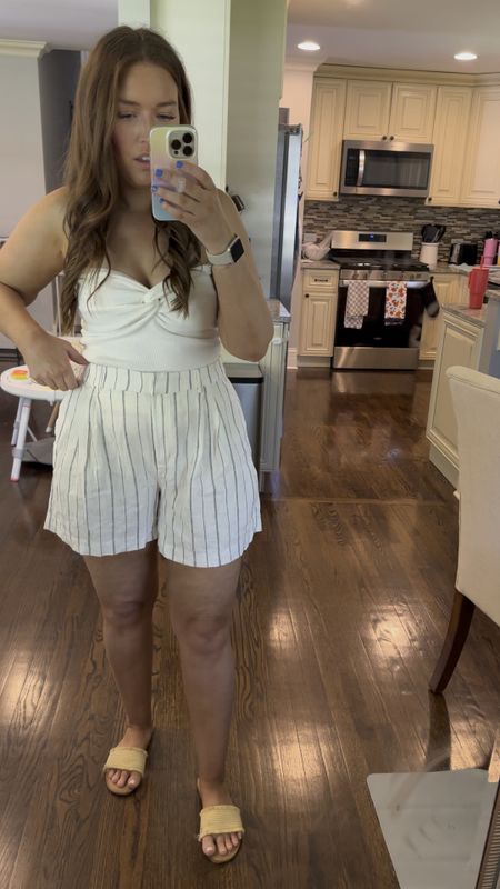 Wearing size L in shorts and size M in top 



Summer outfit / midsize / Fourth of July / July fourth / ootd / outfit use / summer / mdw outfit / on sale / trouser short / shorts 

#LTKFindsUnder100 #LTKMidsize #LTKVideo
