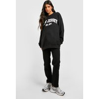 Womens Maternity New Jersey Knit Printed Sweatshirt - Black - M | boohoo (US & Canada)