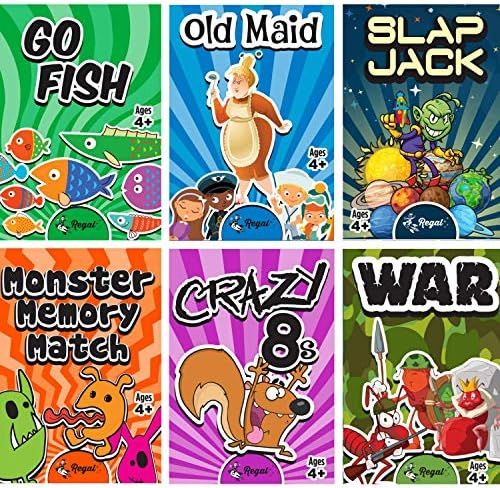 Regal Games Classic Card Games Including Old Maid, Go Fish, Slapjack, Crazy 8's, War, Silly Monst... | Amazon (US)