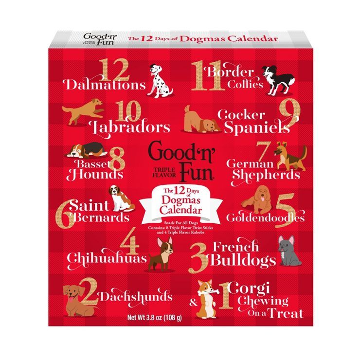 Good 'n' Fun Holiday Advent Calendar with Pork, Chicken and Beef Dog Treats - 12ct/3.8oz | Target