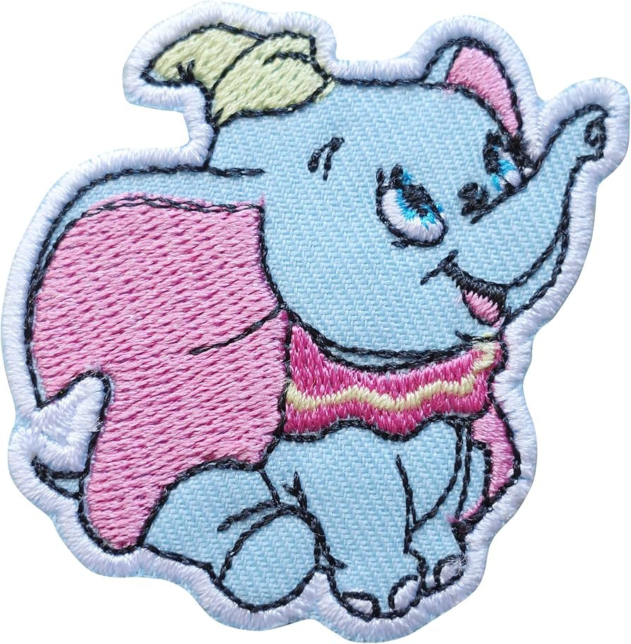Dumbo Iron On Patches for Clothing Saw On/Iron On Embroidered Patch Applique for Jeans, Hats, Bag... | Amazon (US)