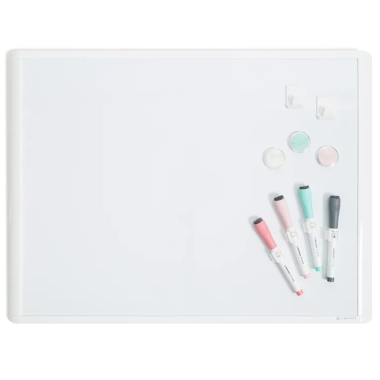 U Brands Dry Erase Whiteboard Value Pack, 17" x 23", Assorted Dry Erase Markers, 4595U | Walmart (US)