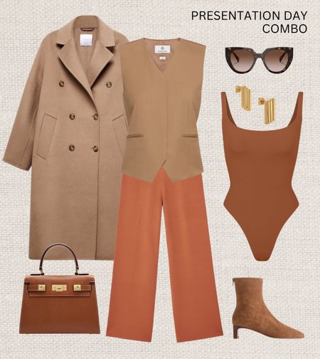 Presentation Day Outfit Inspiration!

Read the size guide/size reviews to pick the right size.

Leave a 🖤 to favorite this post and come back later to shop

Winter to Spring Outfit Inspiration, New Season, Transitional Style, Spring Style, Smart, Workwear, Smart Trousers, Skims Bodysuit, Aritzia Babaton Waistcoat, Arket Suede Ankle Boots, DeMellier Bag, Anine Bing Earrings, Prada Sunglasses 