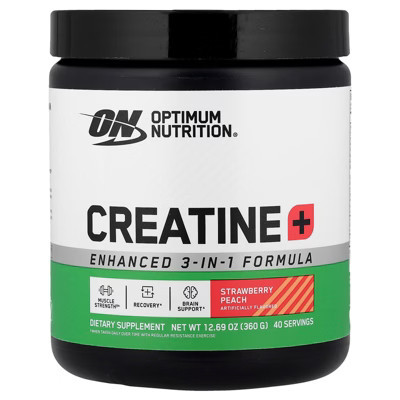 Optimum Nutrition Creatine+, Strawberry Peach, 12.69 oz (360 g) | Target