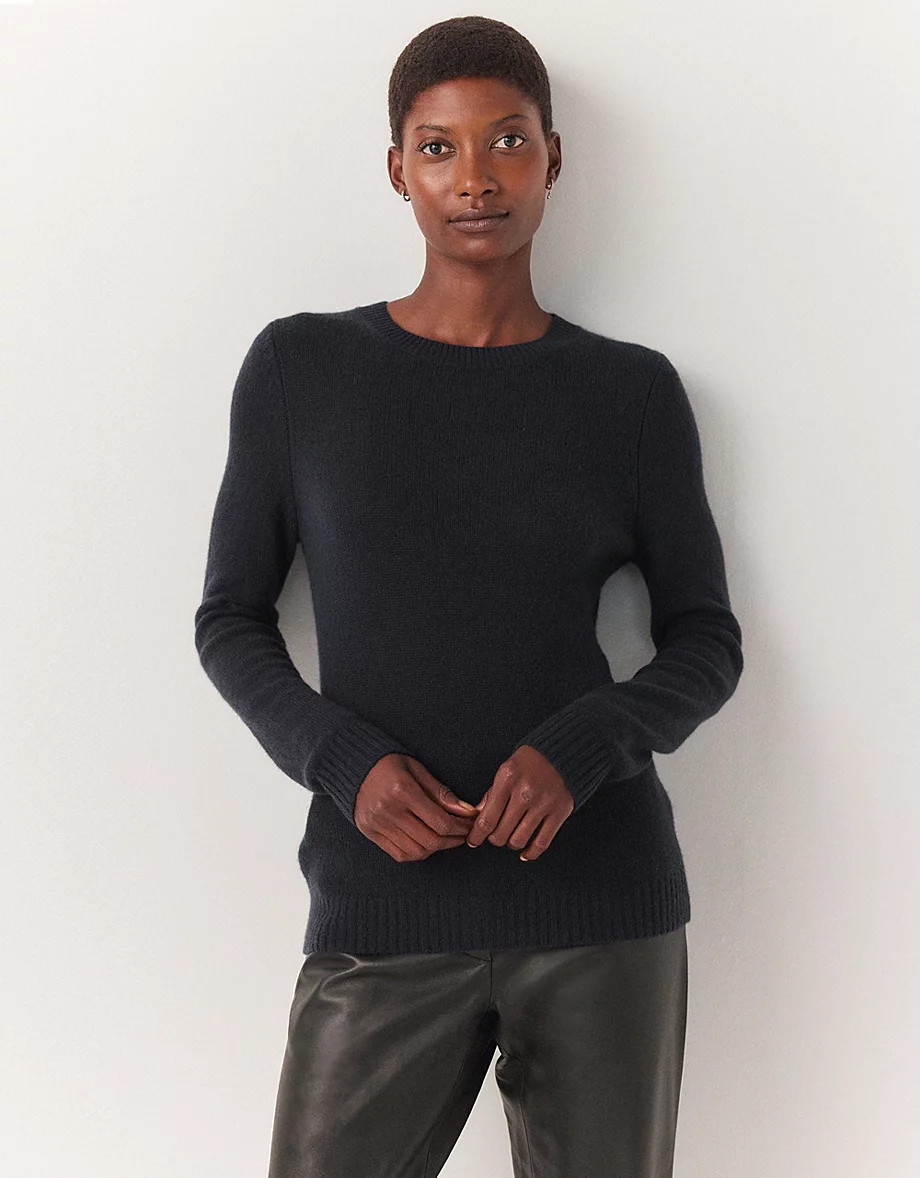 Cashmere Layering Crew Neck Sweater | The White Company (US & CA)