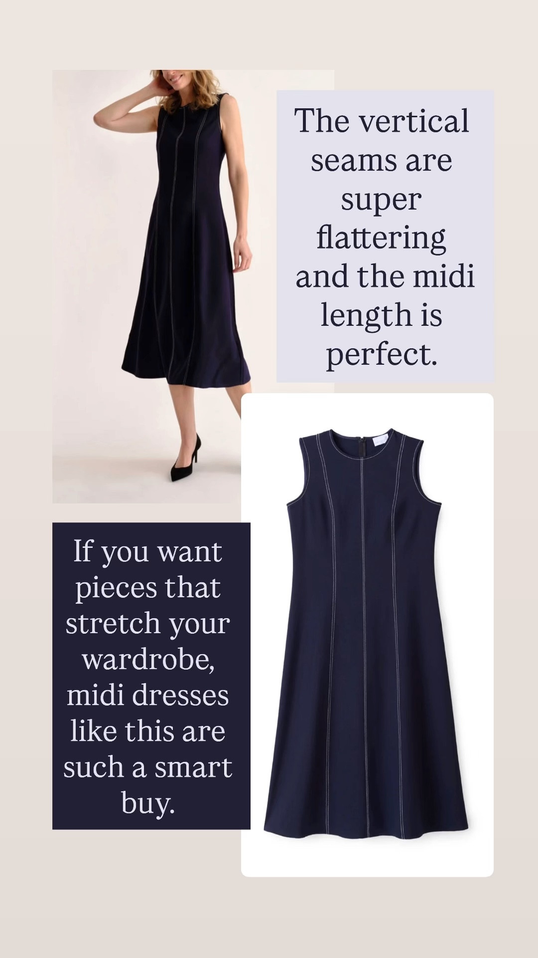 Styling tip: I love pairing this midi dress with simple heels for work and switching to sandals or flats for dinner.

#LTKOver40 #LTKootd