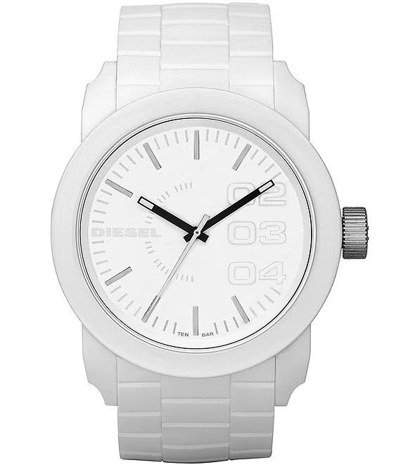 White Matte Plastic and Silicone 3 Hand Watch | Dillards