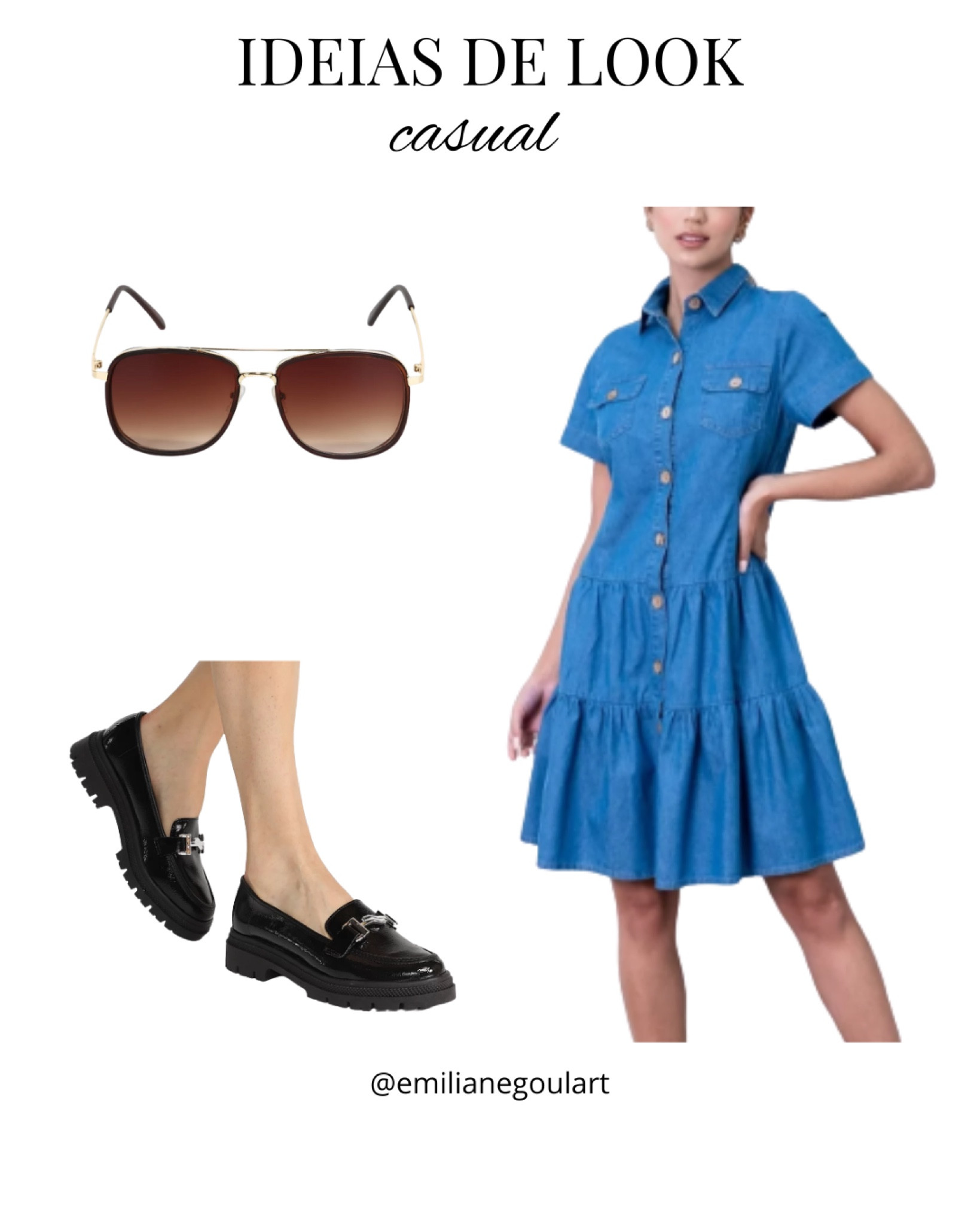 Ideias de look casual para usar com um vestido jeans, o mocassim é o novo Comfy do momento. #MesDasMaesLTK.

#LTKbrasil #LTKstyletip #LTKGiftGuide