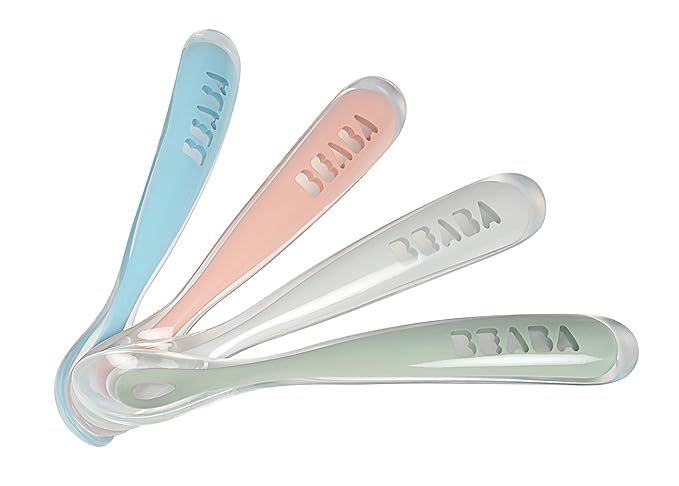 BEABA First Stage Baby Feeding Spoon Set, The Original Soft Tip Silicone Spoons for Babies, Gum F... | Amazon (US)