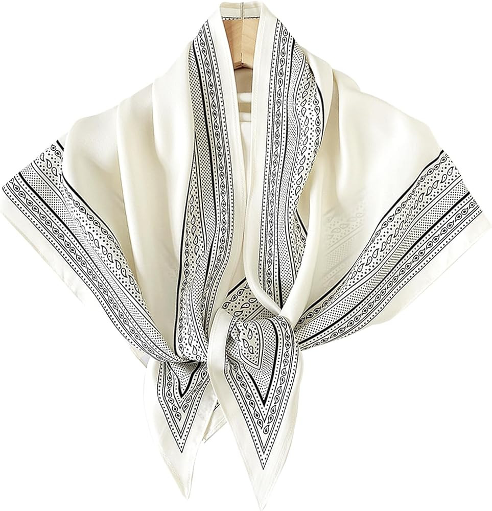 Triangle Shawls Scarf Head Hair Neck For Women Scarves Fashion Silk Feeling Lady Lightweight 51 *... | Amazon (US)