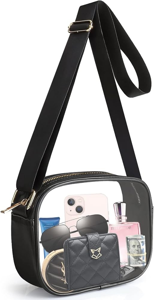KETIEE Clear Crossbody Bag, Stadium Approved Clear Purse Bag for Concerts Sports Events Festivals | Amazon (US)
