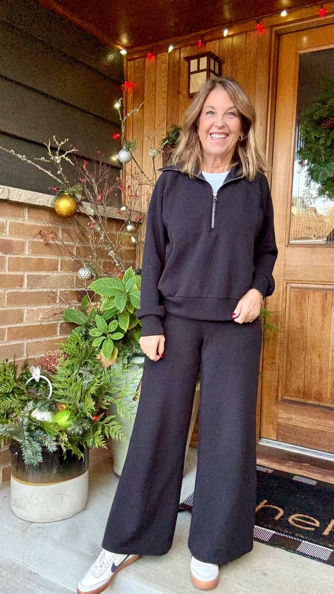 Spanx black Friday sale 30% off site-wide. 

This is the set you will wear often around the house, for running errands, and working from home. Runs true to size. I’m wearing a size small, and it’s so comfortable. You’ll want to get it in several colors. 

#LTKootd #LTKOver40 #LTKSaleAlert