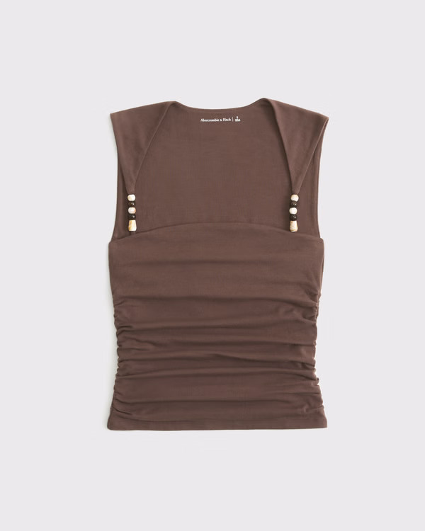 Women's The A&F Ava Beaded Top | Women's New Arrivals | Abercrombie.com | Abercrombie & Fitch (US)