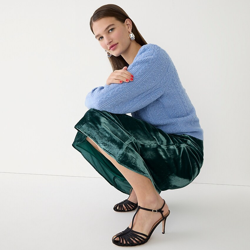 Gwyneth slip skirt in velvet | J. Crew US