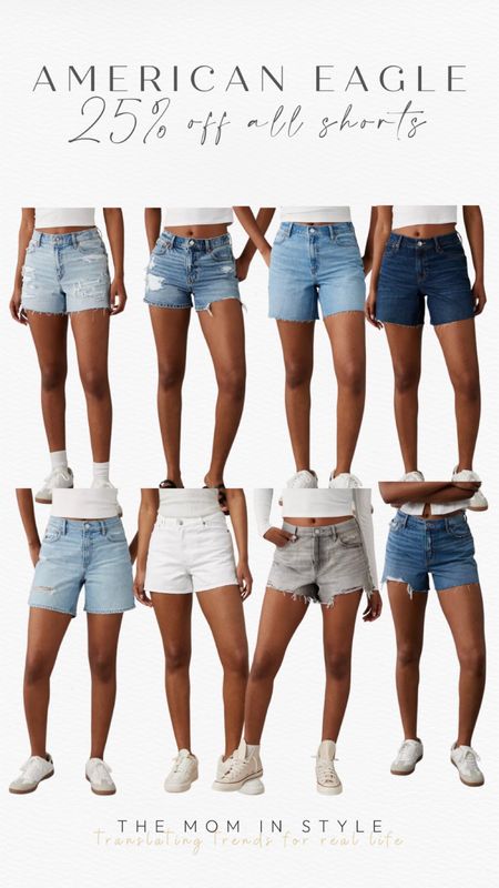 American Eagle all jeans snd shorts 25% off, denim shorts, white shorts, high rise denim shorts 

#LTKFindsUnder50 #LTKFindsUnder100 #LTKSaleAlert