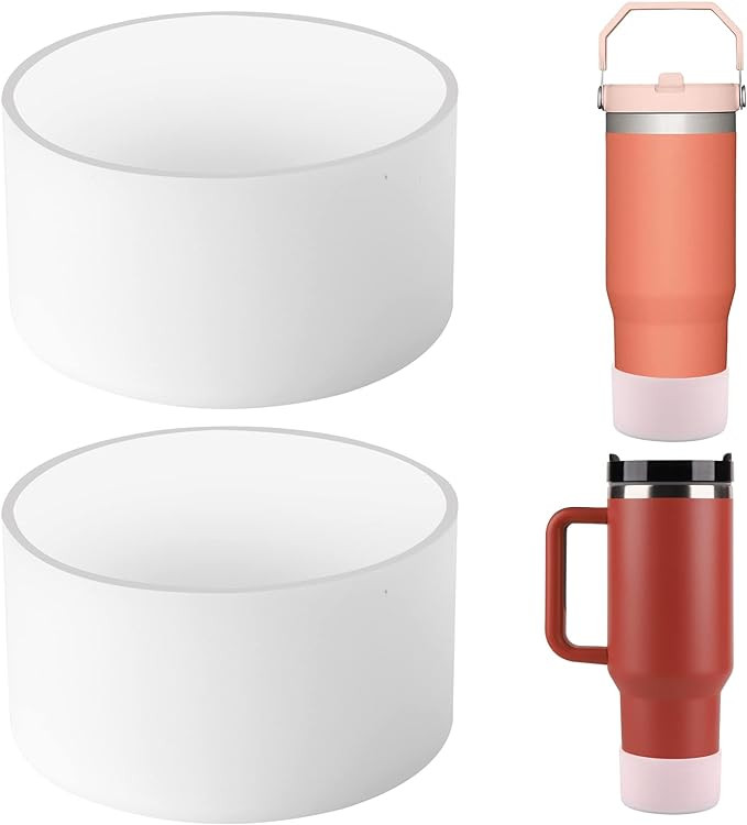 2Pcs Silicone Bumper Boot for Stanley Quencher H2.0 40 oz 30 oz Tumbler with Handle & Stanley Ice... | Amazon (US)