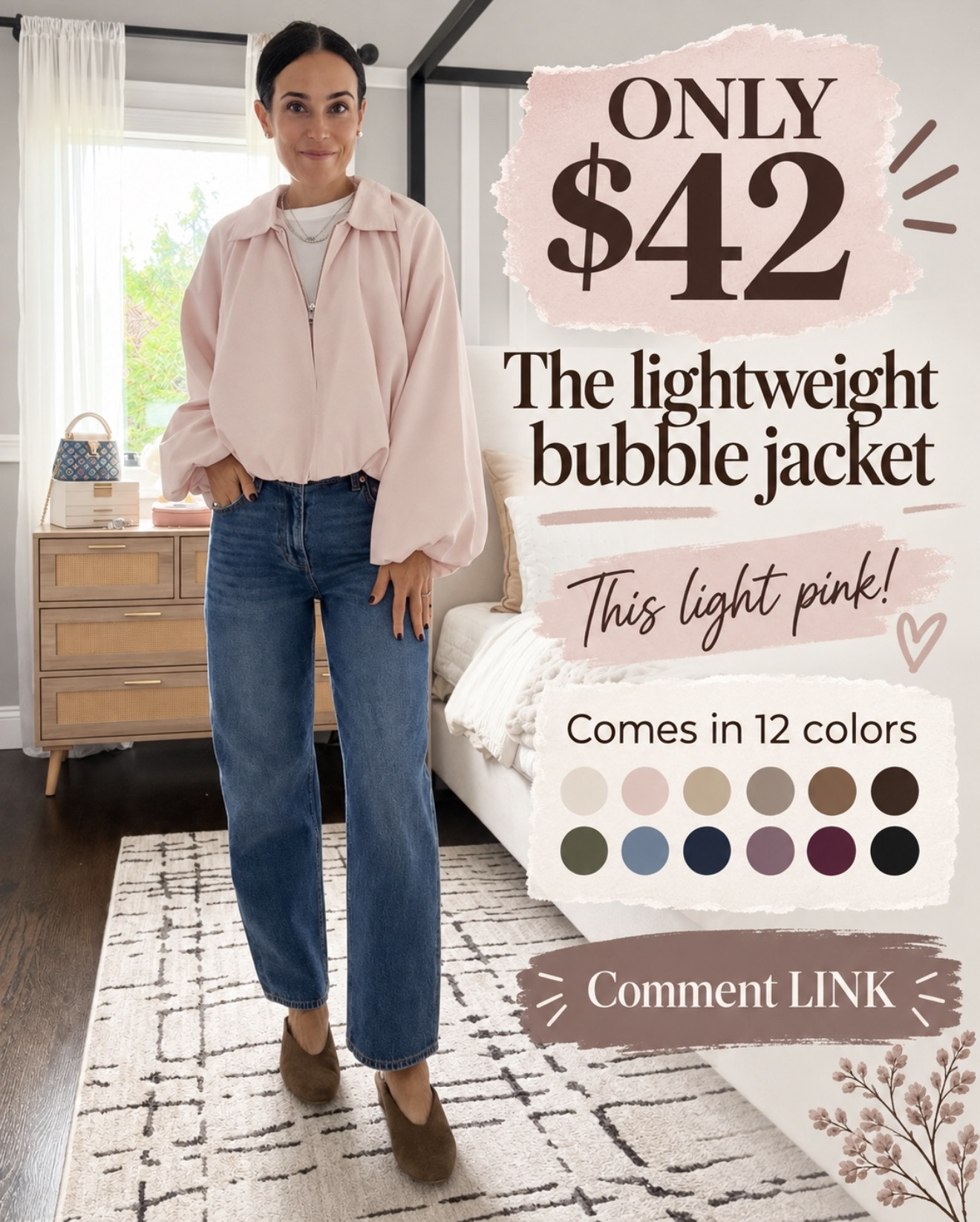This light pink though 💗 Such a cute lightweight bubble jacket for fall—and it’s only $42! Plus, it comes in 12 colors.

Comment LINK and I’ll send it right over 🍂

#LTKOver40 #LTKSeasonal #LTKmomlife