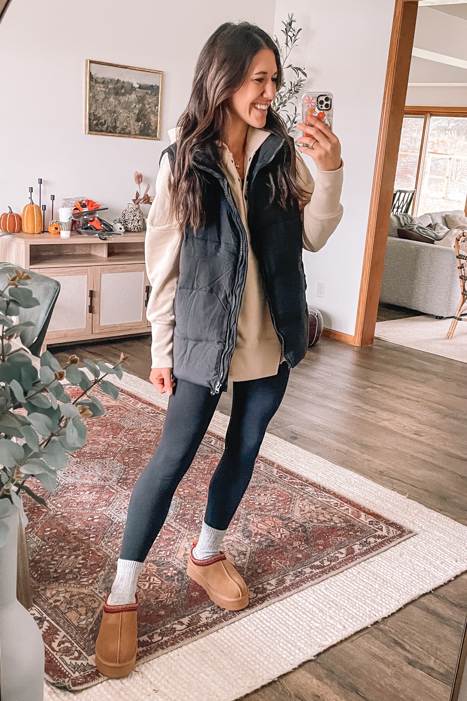 Amazon fashion oversized vest & UGG look-for-less

Small in vest, oversized sweatshirt 8 leggings 
UGG slippers (for less) fit tts


Amazon finds
Fall outfits 
Winter outfit 
Puffer vest 
Fall outfit 
UGG boots
Wool socks  
Gifts for her 

#LTKfindsunder100 #LTKshoecrush #LTKstyletip