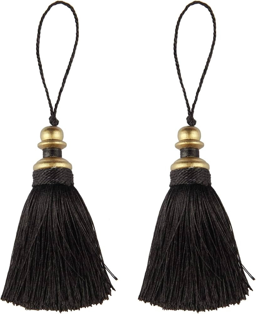 2 Pack Tassel Key Tassels with Loops, Handmade Craft, DIY Home Deco Accessories | Amazon (US)