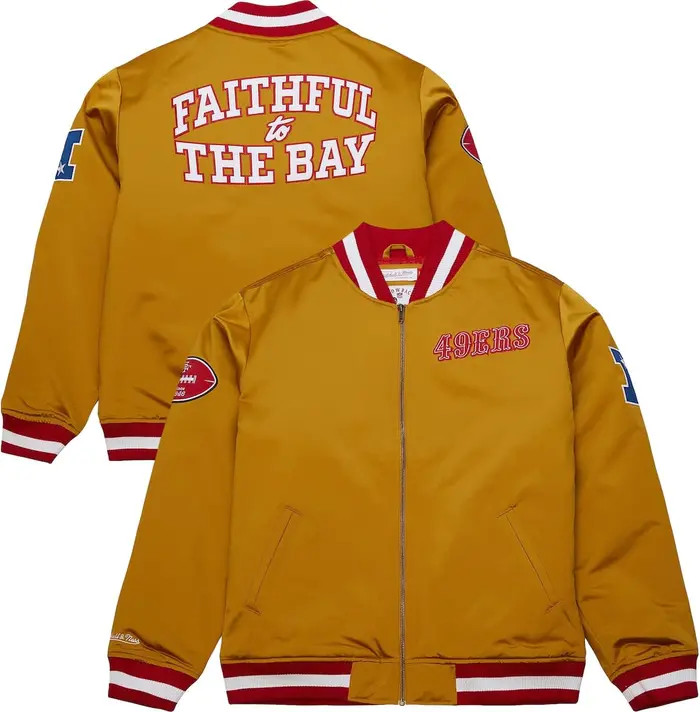 Mitchell & Ness Men's Mitchell & Ness Gold San Francisco 49ers Heavyweight Full-Zip Satin Jacket ... | Nordstrom