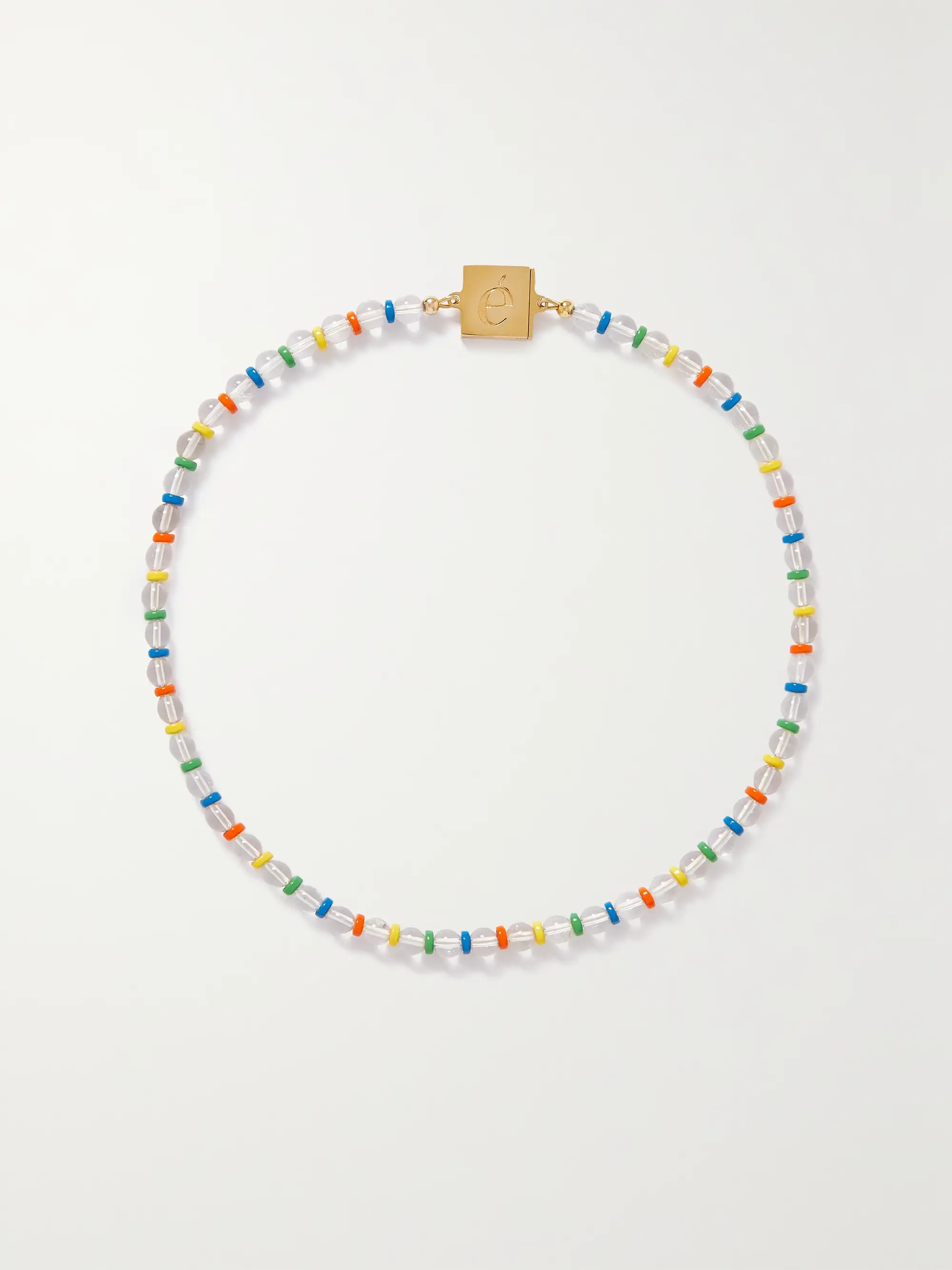 Dale gold-plated, quartz and enamel necklace | NET-A-PORTER (US)