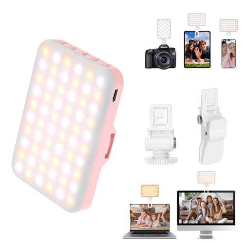 Selfie Light - BANSINE LED Phone Light USB-Rechargeable - Portable Photo Light with 97+ CRI, Up to 6500K Color Temperature Camera Light for Selfie, Zoom Conference, Video, Makeup and Live Stream | Amazon (US)