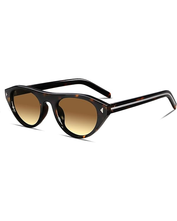 TYA Retro Oval Sunglasses for Women Men Trendy Narrow Shades Vintage Cat Eye UV400 Protection Sun... | Amazon (US)