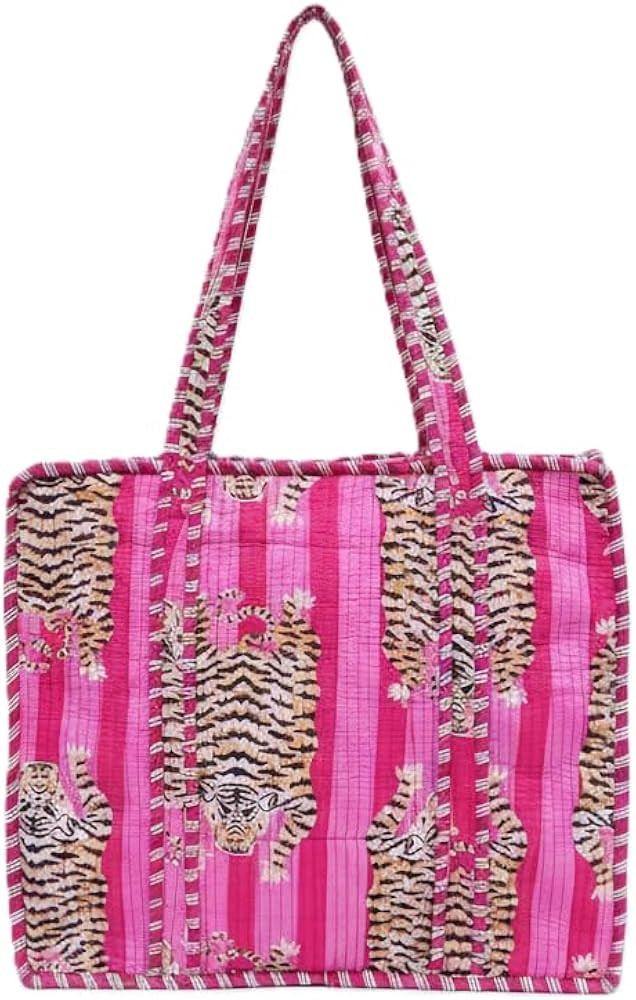 COTSILER Women Tote Bags Lightweight 18x16 Zipper Travel Bag Purse Cotton Shoulder Tote Bags For ... | Amazon (US)