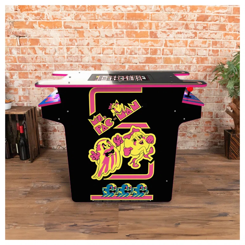 Arcade1Up Ms. Pac-Man 40th Anniversary Head-to-Head Black Series Edition Table | Wayfair North America