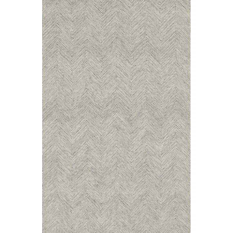 Ananda Chevron Handmade Tufted Wool Area Rug in Taupe | Wayfair North America