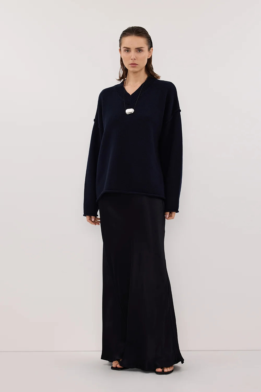CHARLI INK SATIN MAXI SKIRT | DISSH