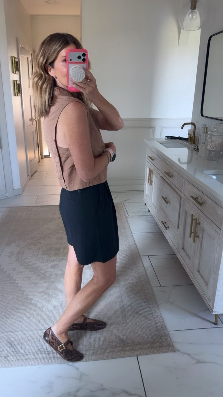 Wearing a size medium in this cute linen button front vest now on sale

#LTKOver40 #LTKSaleAlert #LTKgrwm