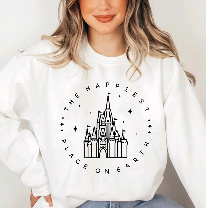 Happiest Place on Earth / Disneyworld Sweatshirt / Disneyworld - Etsy | Etsy (US)