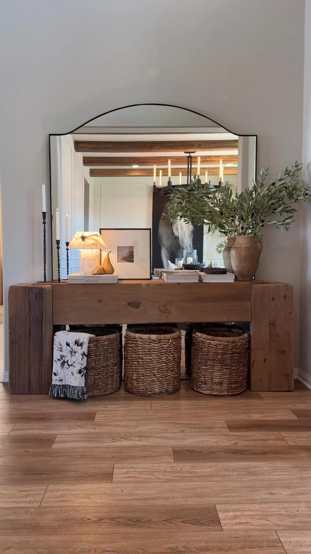 Front entryway re-style. #home #homedecor #console 

#LTKSeasonal #LTKHome #LTKU