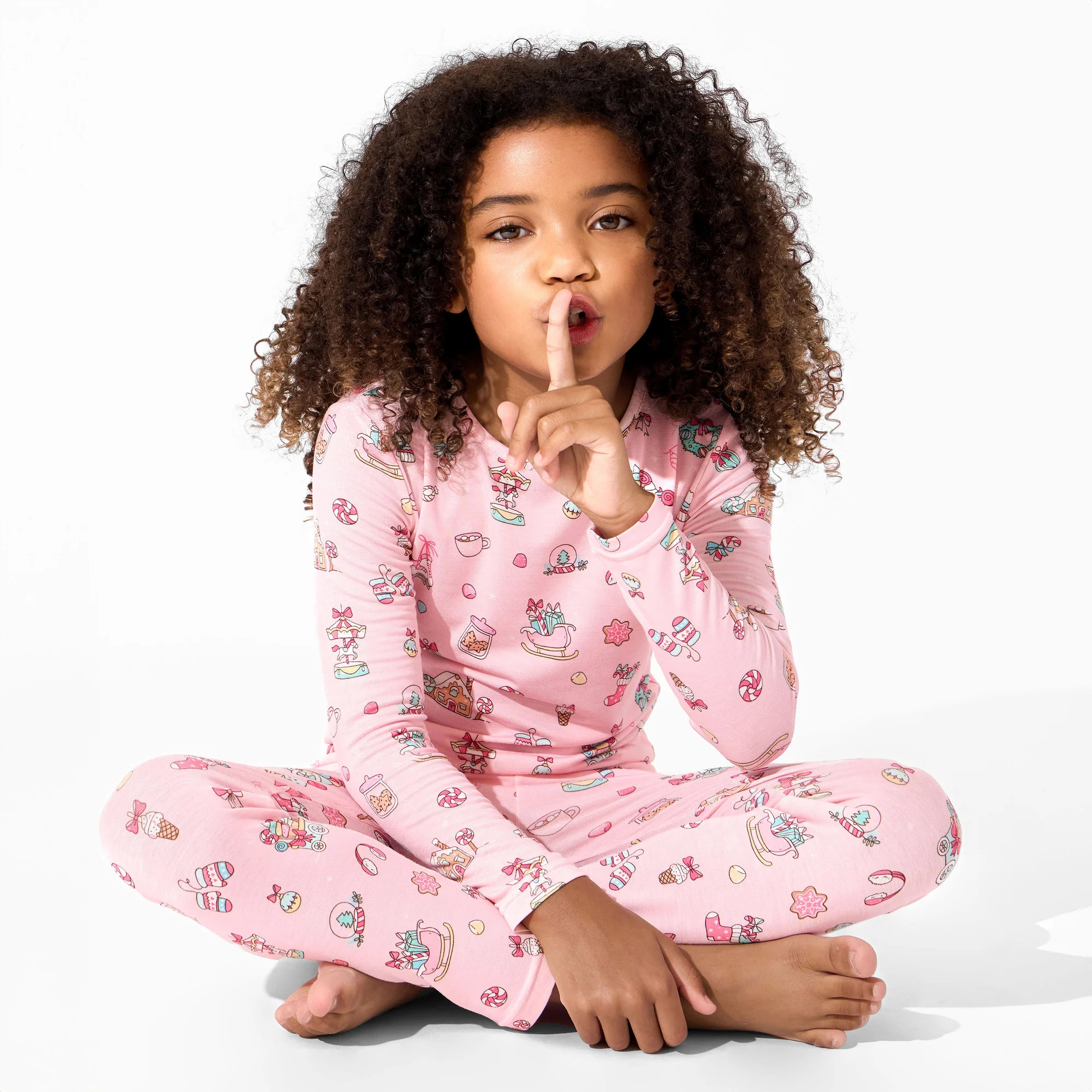 Candy Cane Lane Bamboo Kids Pajamas | Bellabu Bear