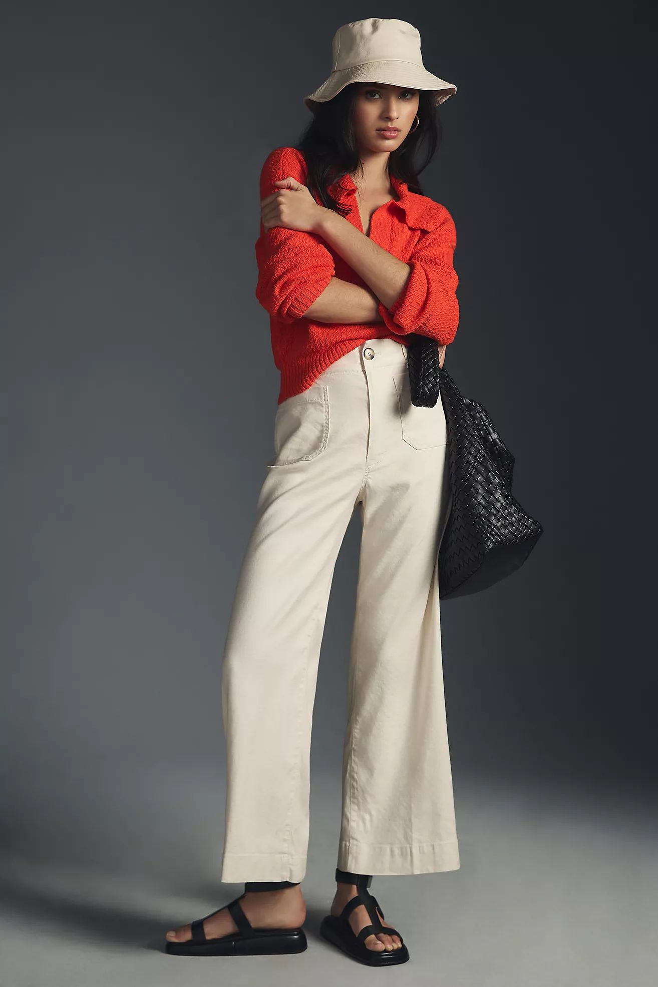 The Colette Linen Cropped Wide-Leg Pants | Anthropologie (US)