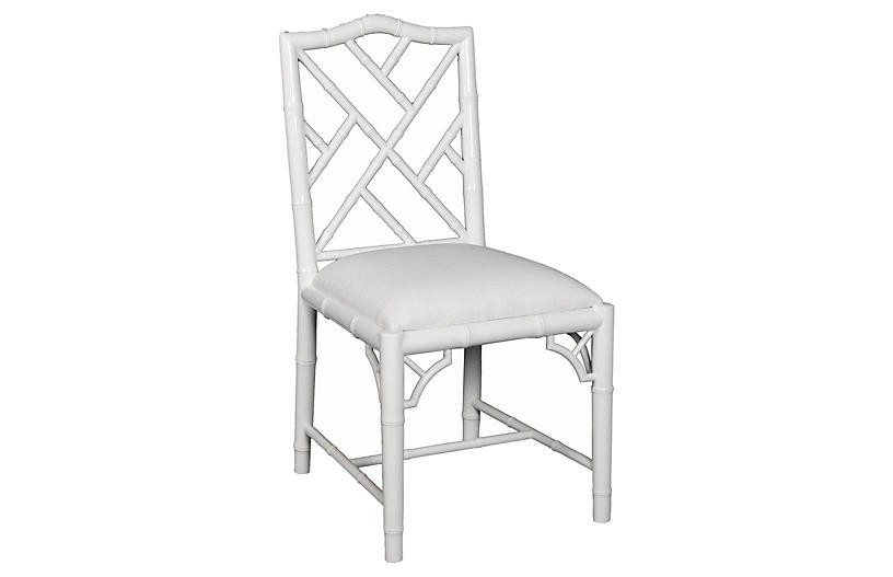 Simona Bamboo Side Chair - White - Selamat | One Kings Lane