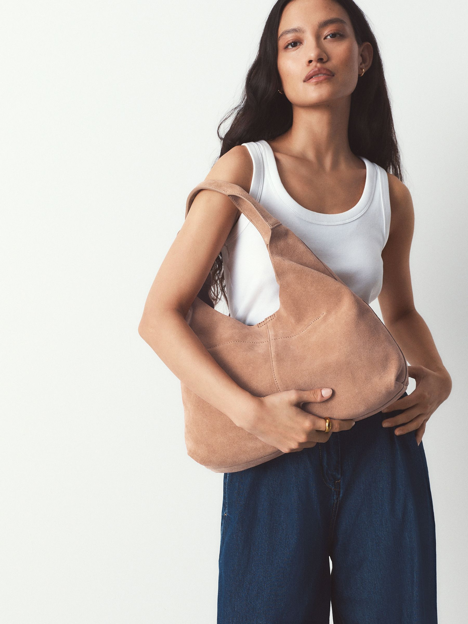 Suede Slouchy Bag | Next US