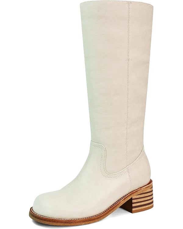 Women's Knee High Boots Square Toe Chunky Block Heel Long Boots for Women Comfortable Low Heel Wo... | Amazon (US)