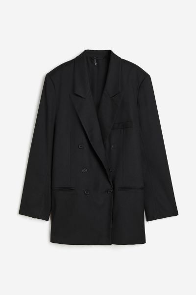 Oversized Double-breasted Blazer - Black - Ladies | H&M US | H&M (US + CA)