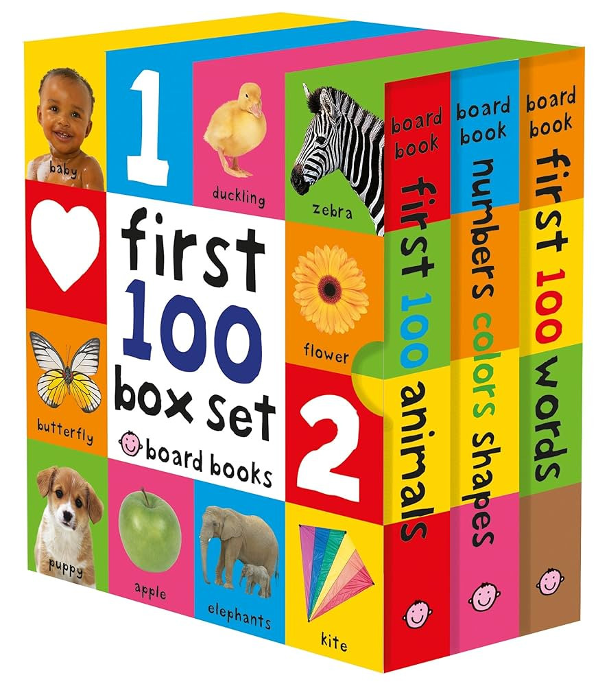 First 100 Board Book Box Set (3 books): First 100 Words, Numbers Colors Shapes, and First 100 Ani... | Amazon (US)