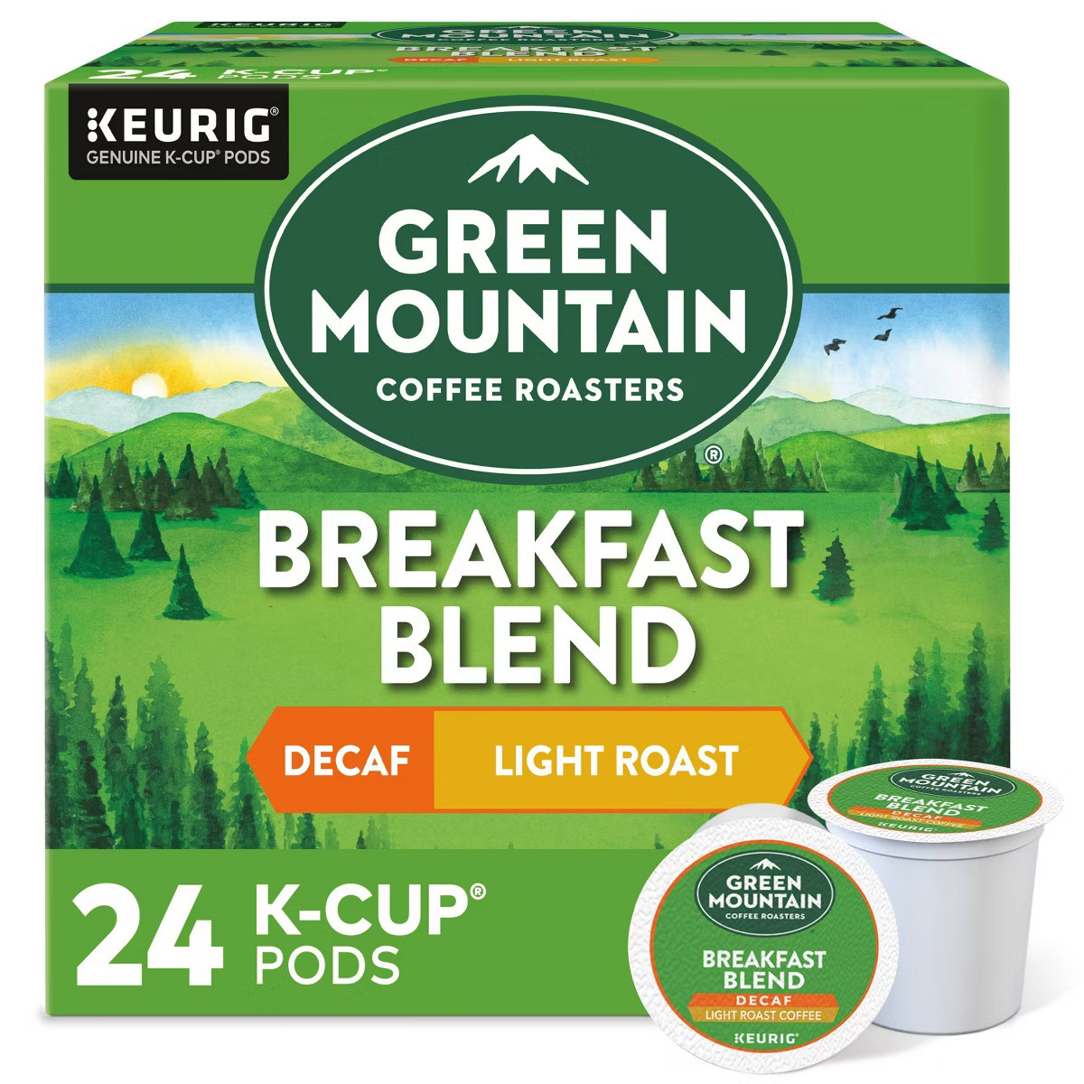 24ct Green Mountain Coffee Breakfast Blend Decaf Keurig K-Cup Coffee Pods Decaffeinated Light Roa... | Target