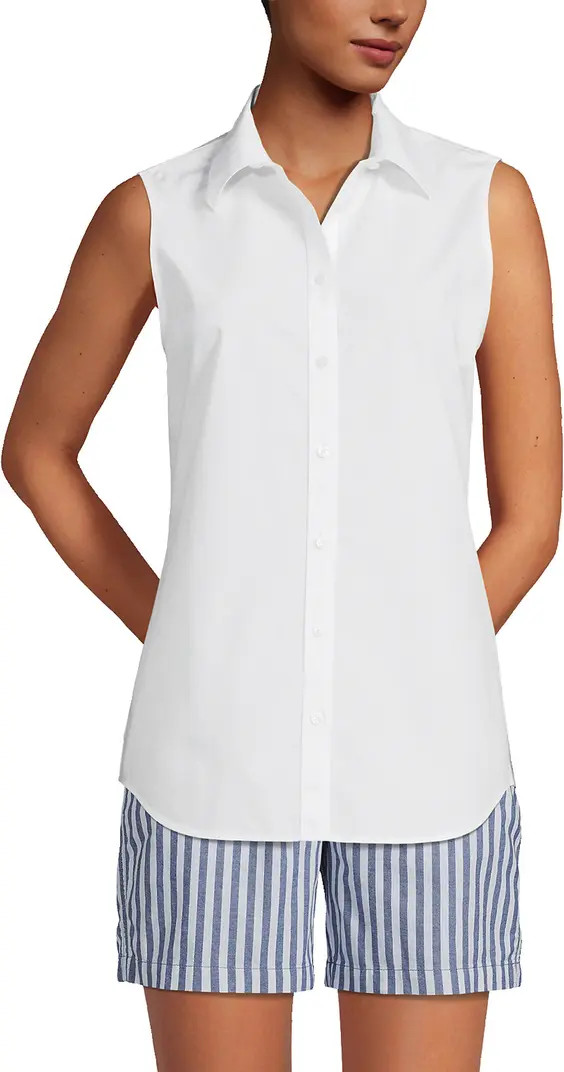 Sleeveless No Iron Shirt | Nordstrom