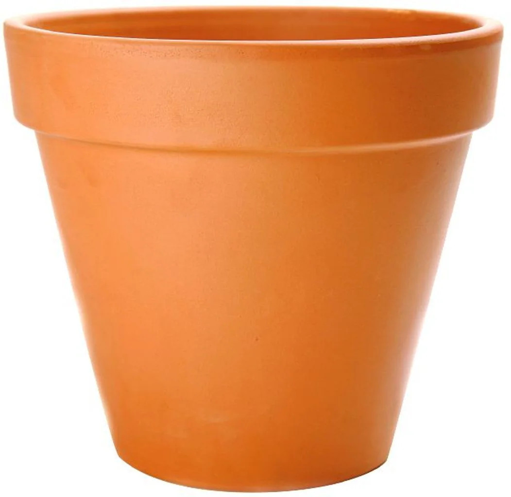 Pennington Cone 14.0-in W x 4.13-in L x 12-in H Terracotta Clay Indoor/Outdoor Planter Large in Orange | 100043020 | Lowe's