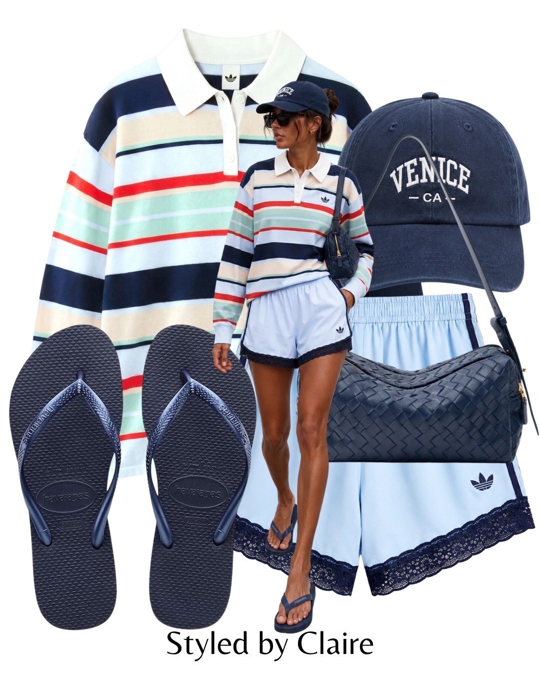 ASOS X ADIDAS COLLAB💙❤️💙
Tags: lace trim baby blue navy shorts rugby stripe sweater jumper polo multicolor cap havaianas Elleme woven bag shoulder fashion cool girl inspo outfit ideas airport style autumn transition city break