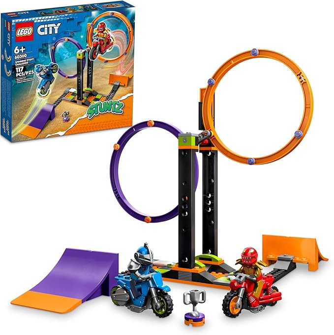 LEGO City Stuntz Spinning Stunt Challenge 60360-1 or 2 Player Tournaments with Flywheel-Powered M... | Amazon (US)