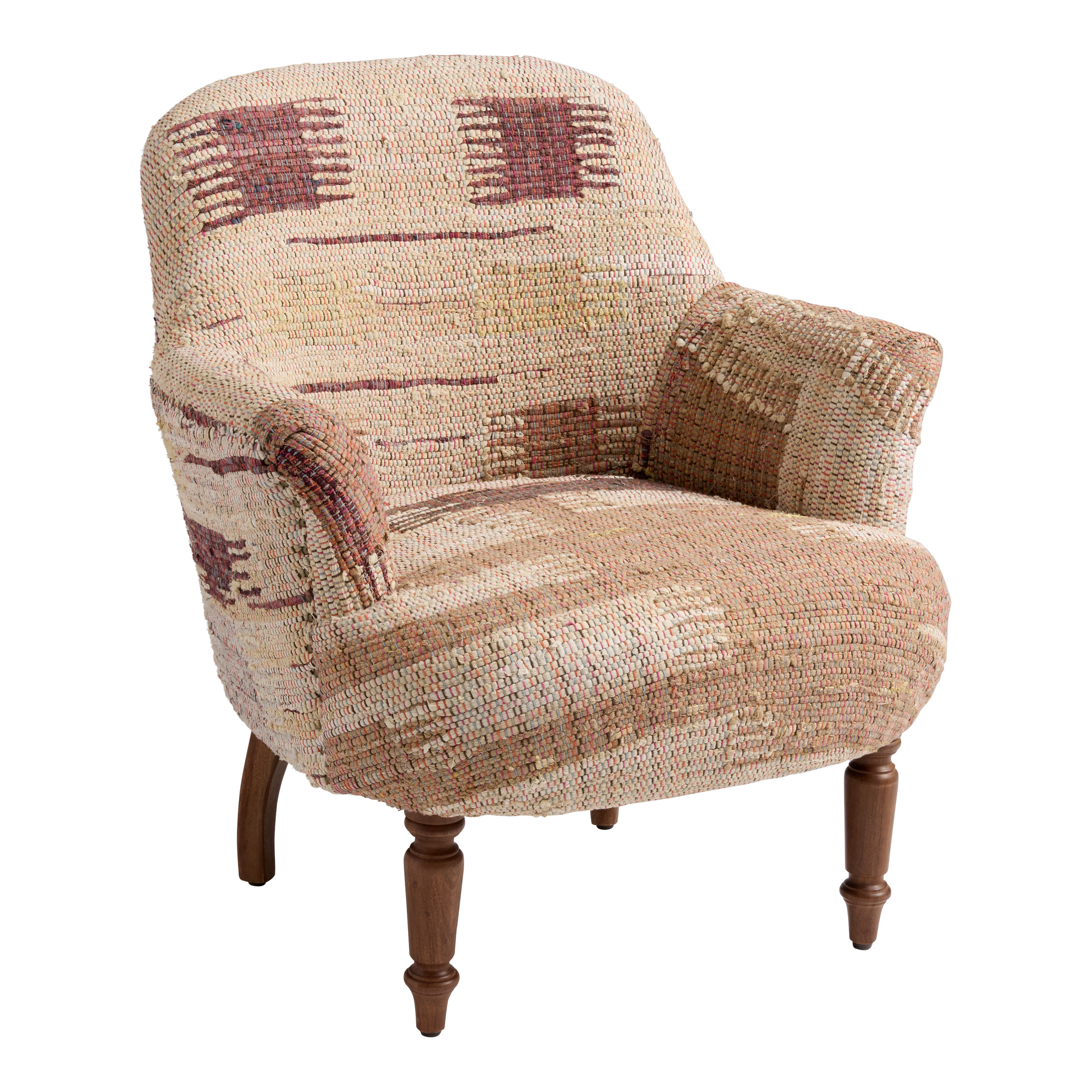 CRAFT Ayala Mauve Chindi Handwoven Upholstered Chair | World Market