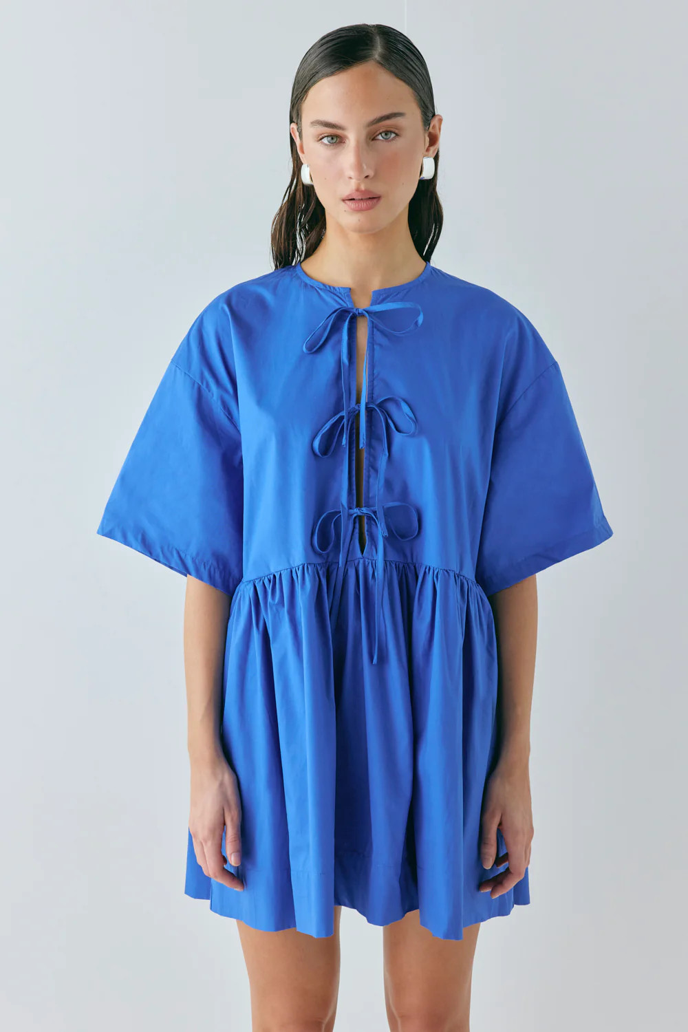 Naomi Smock Mini Dress Cobalt | VRG Grl