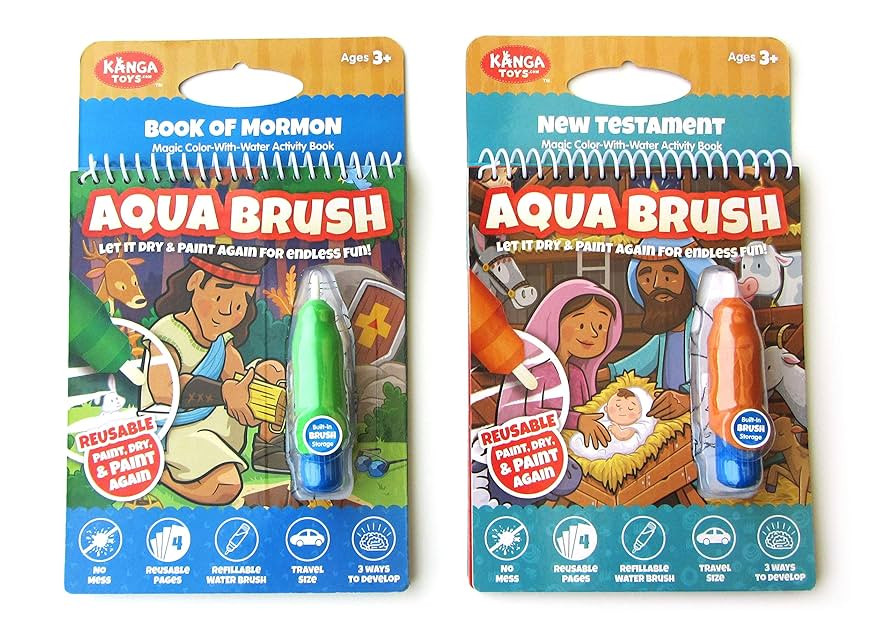 Water Reveal Coloring Scripture Books for Kids. 2 Pack Book of Mormon and New Testament Bible Sto... | Amazon (US)